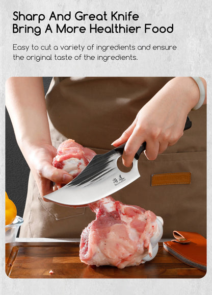 SHANGDAO Boning Knives 6 ″ Viking Boning Knife for Meat Cutting, High Quality Stainless Steel Hand Forged Blade & Wood Handle