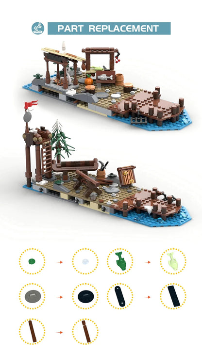 Building Blocks Viking Village Village Expansion Brick Model Set Toy 21343 Set 584 Bricks Retro rural Areas Building Blocks
