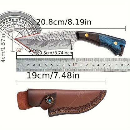 2PCS Stainless Steel Knife Handmade Forged Cleaver Boning Fish Barbecue Camping Outdoor Kitchen Knife