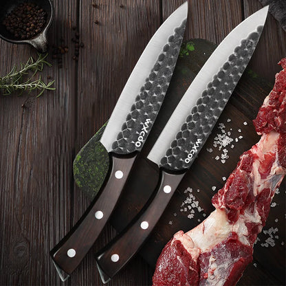4PCS Stainless Steel Knife Set Handmade Professional High Quality Sharp Multipurpose Kitchenware Forged Mini Cheese Boning Pizza