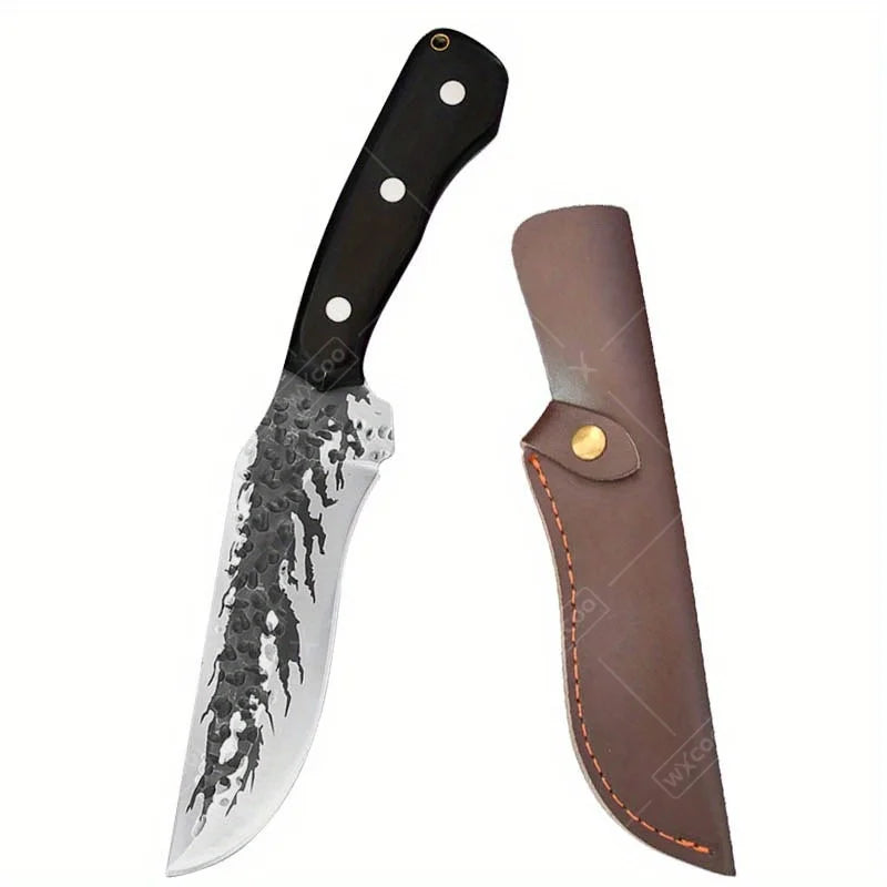 2PCS Stainless Steel Knife Handmade Forged Cleaver Boning Fish Barbecue Camping Outdoor Kitchen Knife