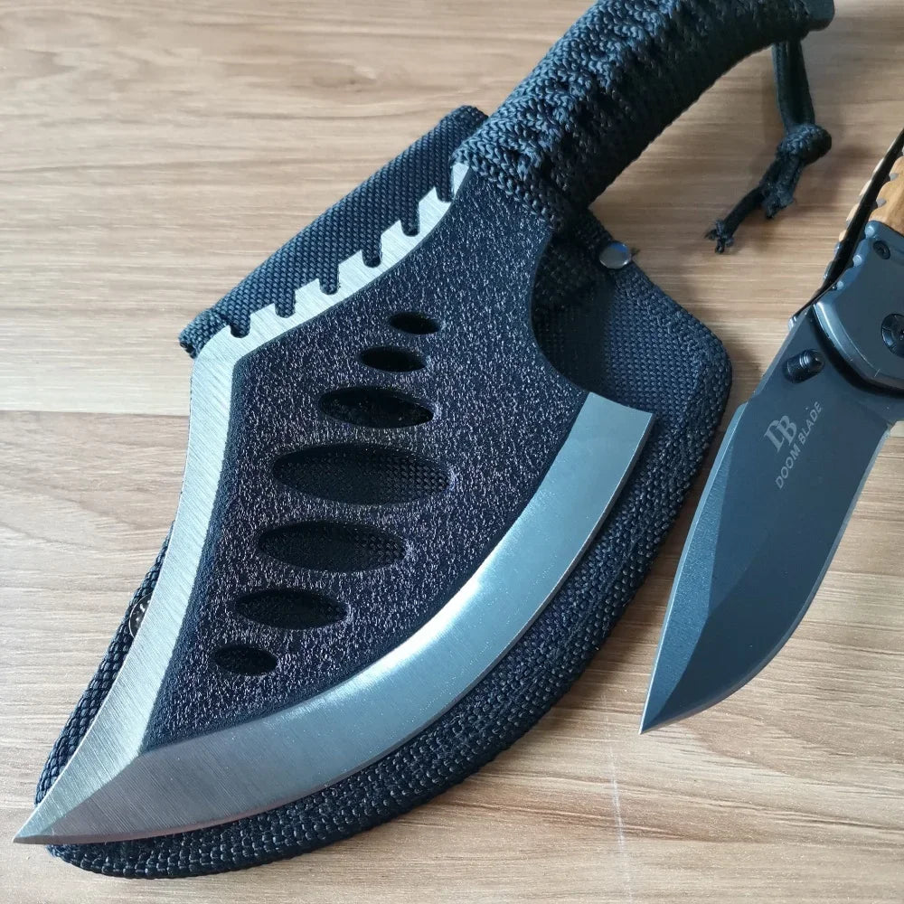 Stainless Steel Blade Tomahawk: Jungle Machete with Non-Slip Handle for Outdoor Camping & Survival