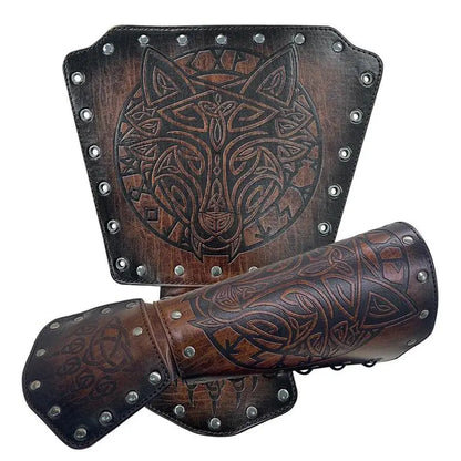 Viking Faux Leather Bracers