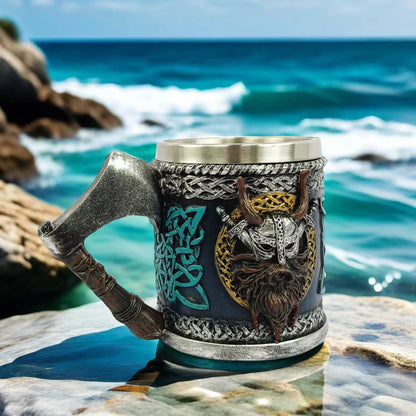 Beer Mug, European Medieval Battle Axe,  Character Coffee Mug,  Gift, Halloween