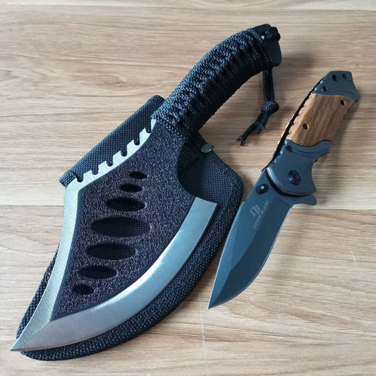 Stainless Steel Blade Tomahawk: Jungle Machete with Non-Slip Handle for Outdoor Camping & Survival