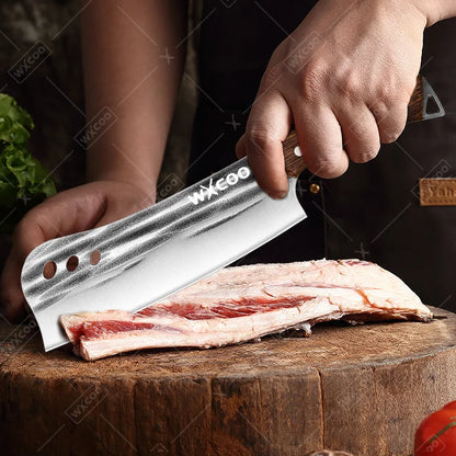 1 PC/3 PCS Stainless Steel Meat Cleaver Sharp Boning Knife Kitchen Utility Knife Handmade Forged Multipurpose Tool Wooden Handle