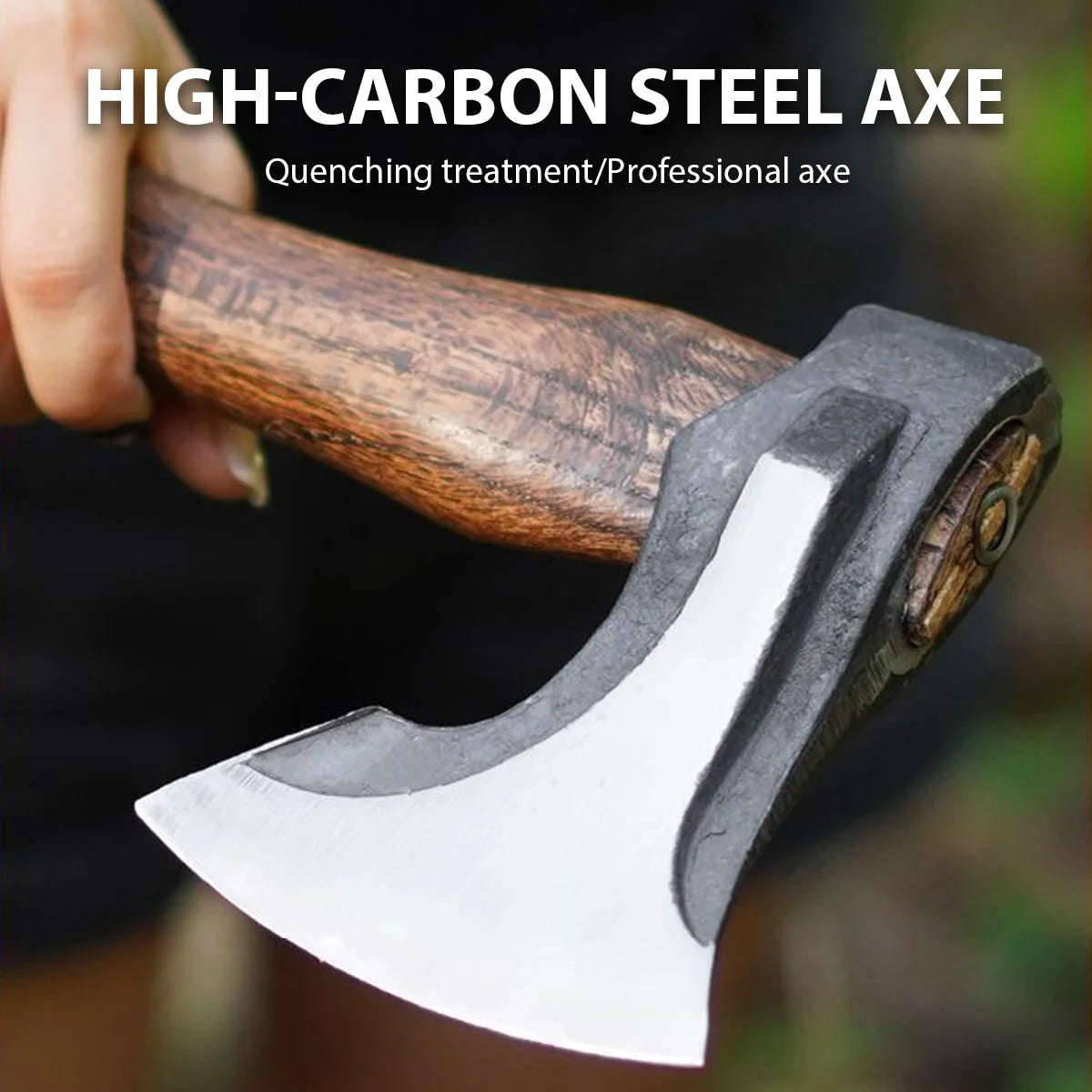 Classic Outdoor Hand Axe Camping Tactical Survival Axe Battle Axe Chopping Firewood Hand Forged Woodworking Multifunctional Axe