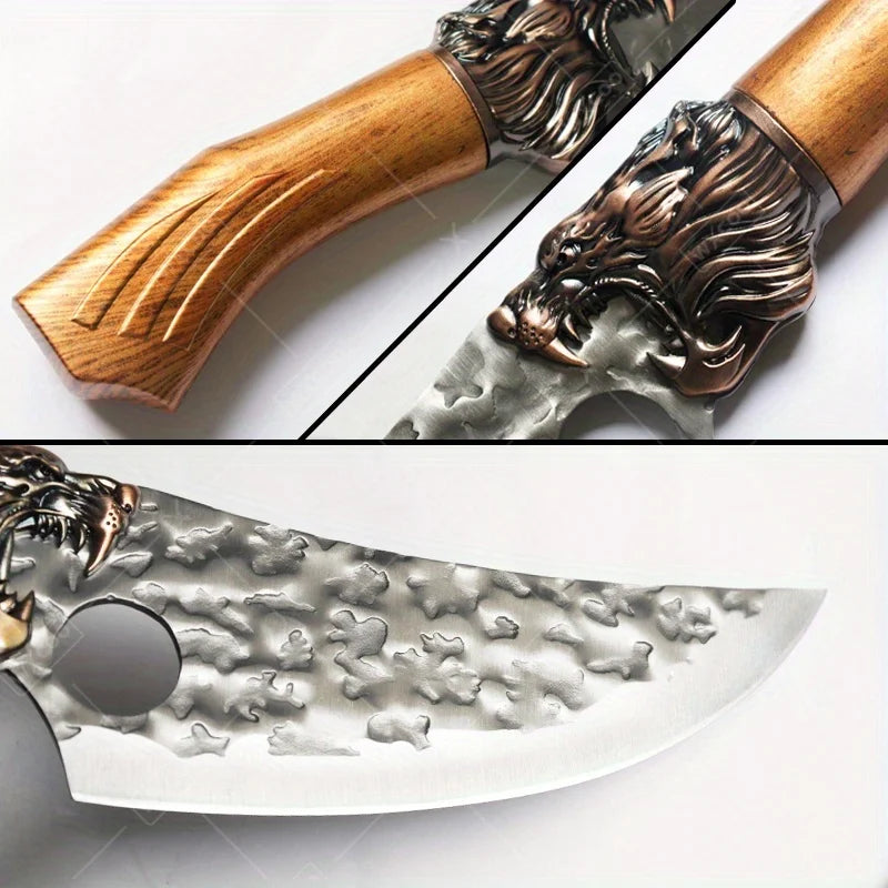 6Pcs Professional Kitchen Chef Knife Set Stainless Steel Utility Knife Boning Knife Butcher Knife Fish Knife Cutting Knife