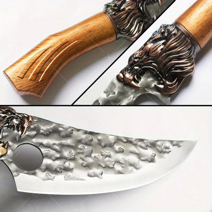 6Pcs Professional Kitchen Chef Knife Set Stainless Steel Utility Knife Boning Knife Butcher Knife Fish Knife Cutting Knife