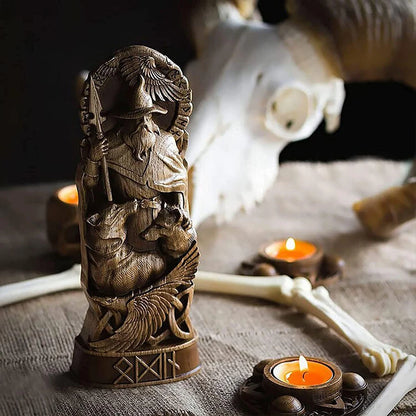 4pcs/set Gift Choice Norse Gods Sculpture Ornament Resin Materials Elegant Decoration Unique Style As Shown