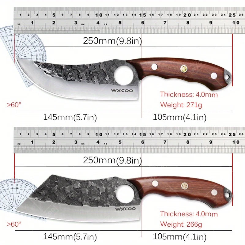 3 PCS Stainless Steel Boning Knife Set Professional High Quality Sharp Handmade Forged Kitchen Utility Cutting Knives