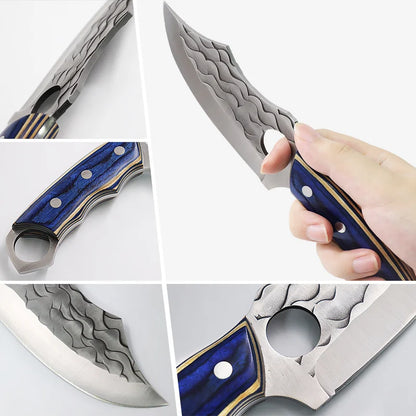 1 PC Stainless Steel Professional Kitchen Knife Handmade Forged Boning and Slicing Cleaver with Wooden Handle