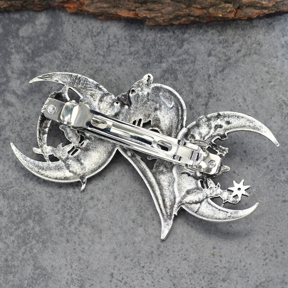 4PCS Witch Viking Norse celtic raven skull Barrette Hairpin Gothic Hair Accessory