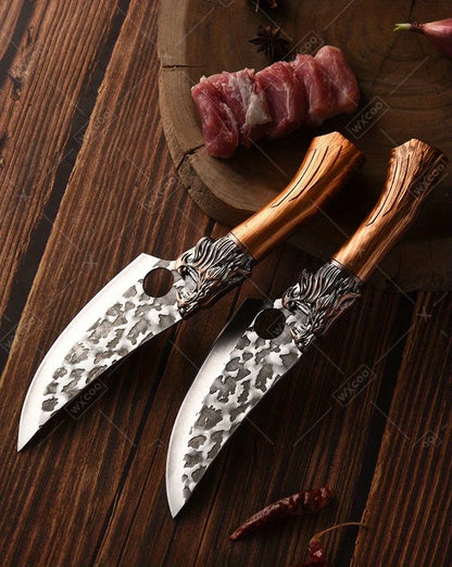 6Pcs Professional Kitchen Chef Knife Set Stainless Steel Utility Knife Boning Knife Butcher Knife Fish Knife Cutting Knife