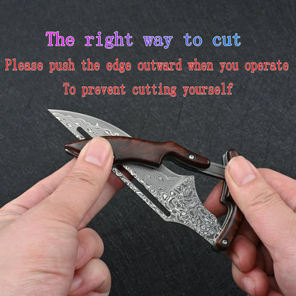 VG10 Damascus Knives Tactical Hunting Mechanical Folding Knife Fixed Blade Outdoor Camping Survival EDC Pocket Defense Tools