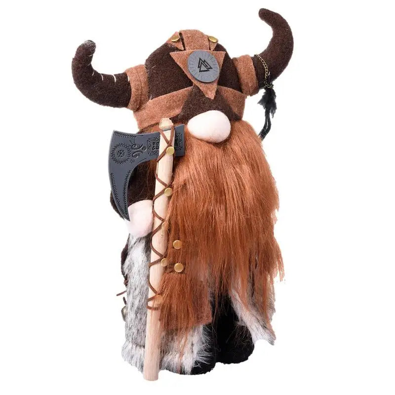 Nordic Viking Gnomes Durable And Reusable Resin Tabletop Statue Decor Plush Gnome Doll Decoration For Fireplace Christmas Tree