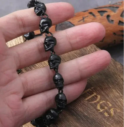 Stainless steel skull chain stainless steel Viking bracelet