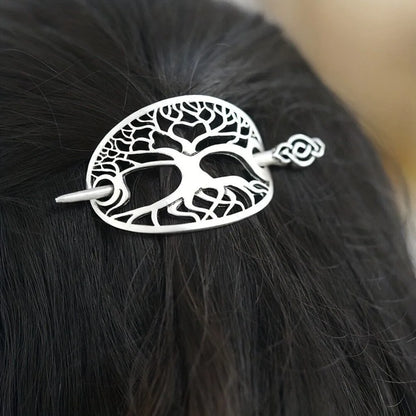 8PCS Hair Clips, Viking Celtic Hair Sticks, Celtic Knot Hairpin, Retro Silver Vintage Metal Hair Barrette, Viking Jewelry Clip