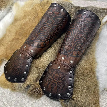 Viking Faux Leather Bracers