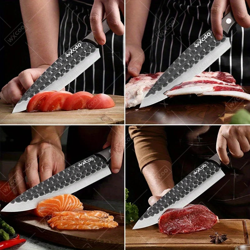 3PCS/4PCS/5PCS/6PCS Professional Utility Knife High Quality Stainless Steel Chef Knife Set Handmade Boning Knife Sharp Meat