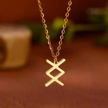 Viking Rune Necklace Stainless Steel