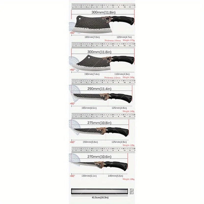 1/5/6PCS Handmade Chef Knife Set Stainless Steel Kitchen Knives Professional Multipurpose Beef Boning Sashimi Utility Cutting