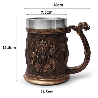 Odin and Thor Viking Beer Mug