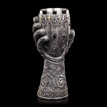 Nordic Mythology Wine Glass Armoured Glove Chalice Resin Stainless Steel Goblet Cocktail Glasses Whiskey Cup Pub Bar Drinkware