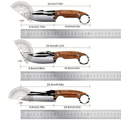 3Pcs Viking knife Chef Knife Japan Kitchen Meat Cleaver Butcher Boning Knife BBQ