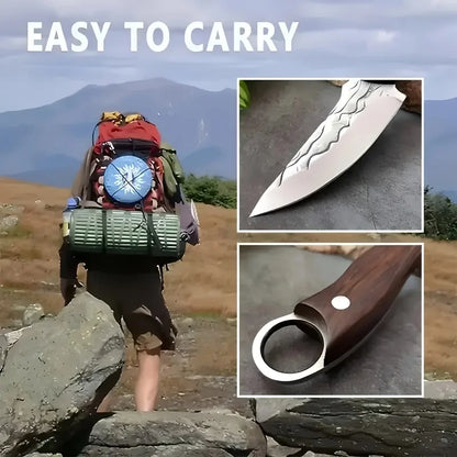 Kitchen knives, boning knife, boning knife with scabbard,  Outdoor darling, Hand-Forged Hammered Knife