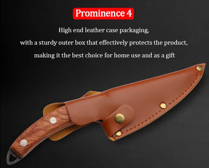 1PC/3PCS Stainless Steel Multipurpose Chef Knife Kitchen Tools Boning Slicing Peeling Filleting Butcher Meat Cleaver Wood Handle