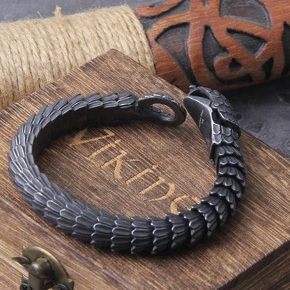 Stainless Steel Black Snake Chain Bracelet