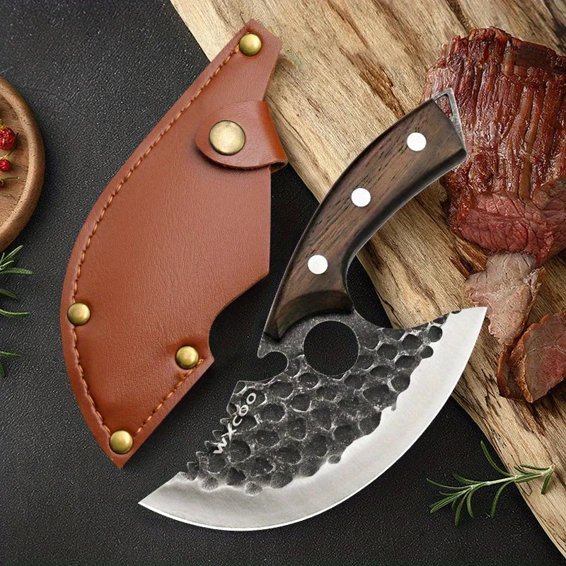 4PCS Stainless Steel Knife Set Handmade Professional High Quality Sharp Multipurpose Kitchenware Forged Mini Cheese Boning Pizza