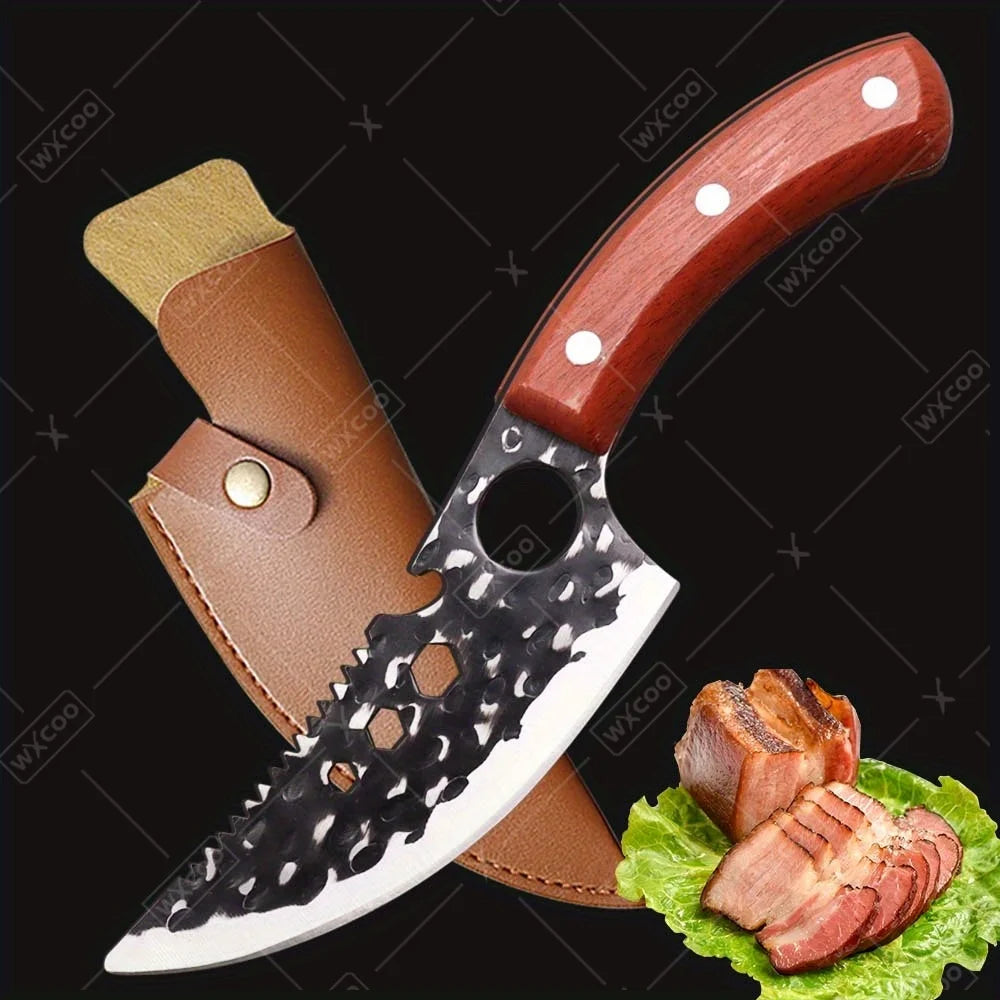 1 PC Stainless Steel Boning Knife Professional Multipurpose Kitchen Chef Knife with Sheath Fish Barbecue Cutting Tool