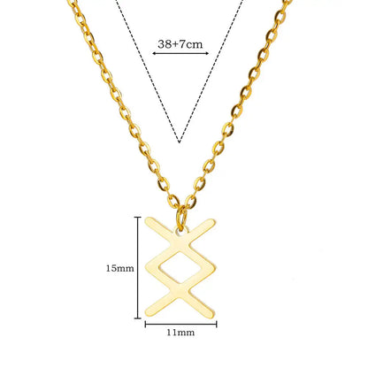 Viking Rune Necklace Stainless Steel