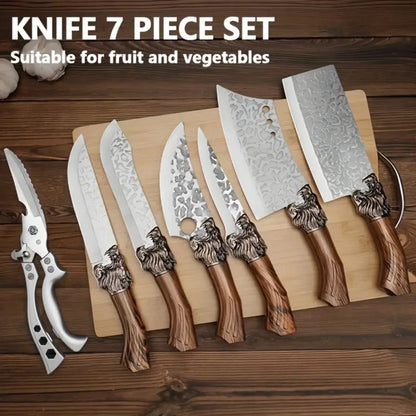 1-7 forged kitchen knife sheath, faucet-shaped handle, suitable for meat and fish