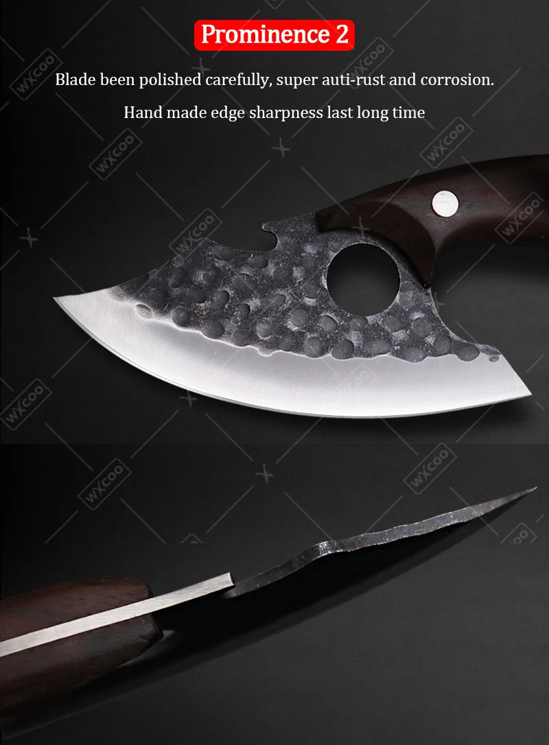 9PCS Professional Kitchen Chef Knife Set Stainless Steel Utility Knife Cutters Mini Knife Butcher Knife Boning Fish Pizza Cheese