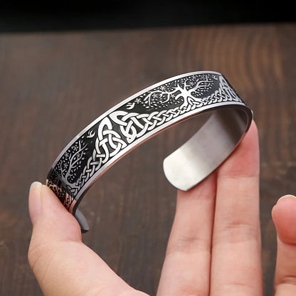 Nordic Tree of Life Bracelet Stainless Steel Viking Celtic Knot