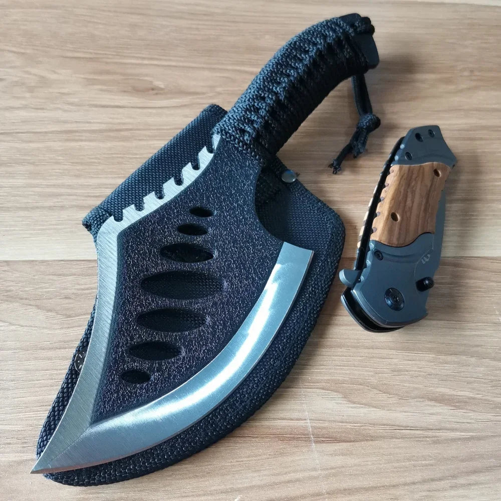 Stainless Steel Blade Tomahawk: Jungle Machete with Non-Slip Handle for Outdoor Camping & Survival