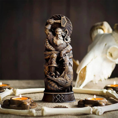 4pcs/set Gift Choice Norse Gods Sculpture Ornament Resin Materials Elegant Decoration Unique Style As Shown