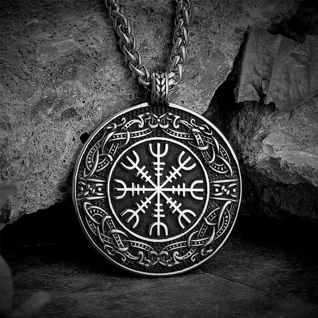 Buy Pepi Pepi Helm of Awe Aegishjalmur Rune Pendant Talisman Norse Jewelry  for Warrior Protection at Amazon.in