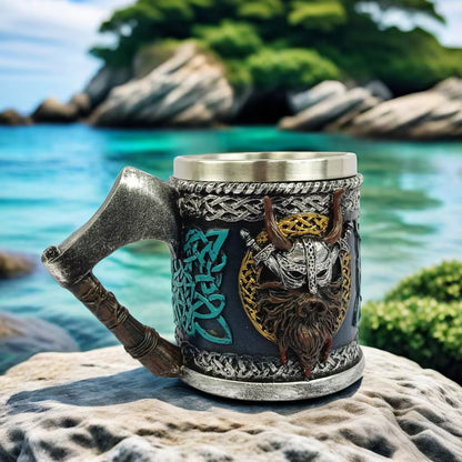 Beer Mug, European Medieval Battle Axe,  Character Coffee Mug,  Gift, Halloween