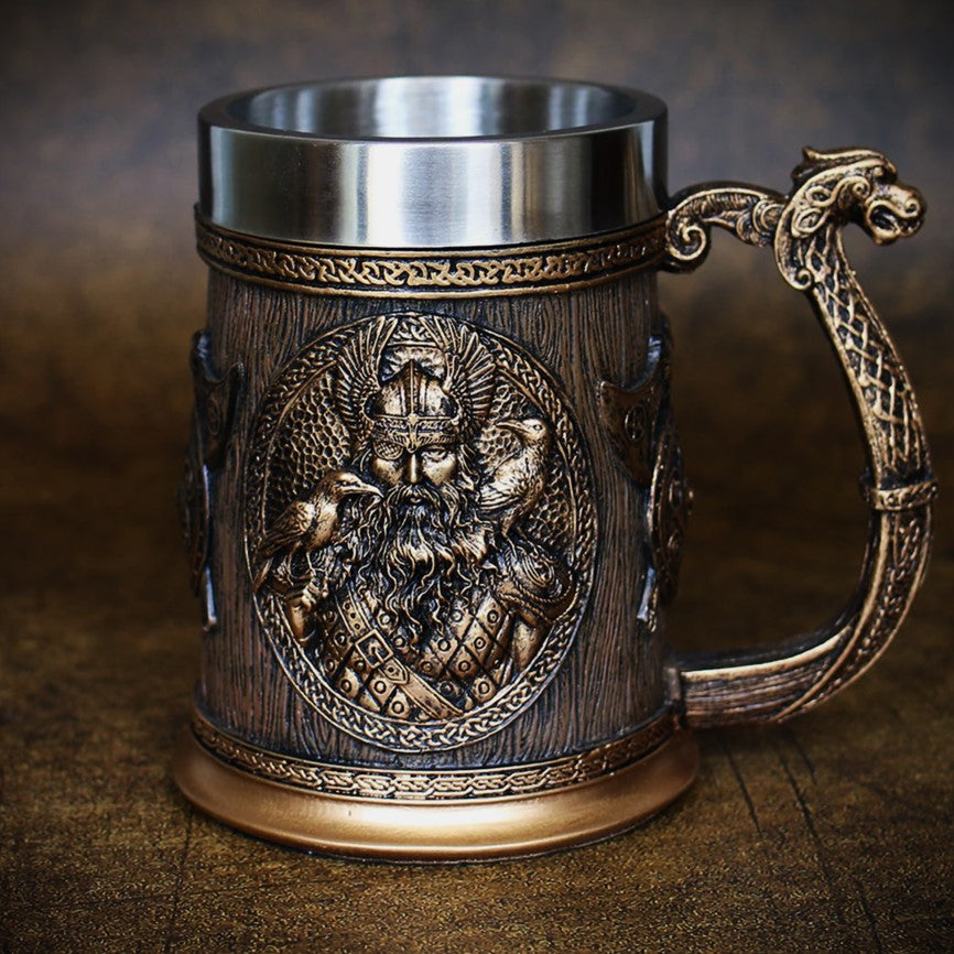 Norse Gods Thor And Odin Viking Beer Mug