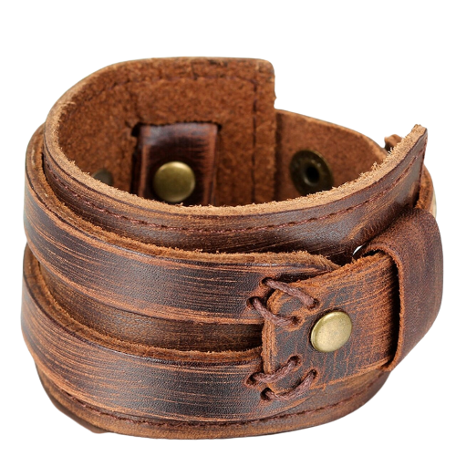 VIKING LARGE BRACELET BERSEKER - ULFHEDNAR (LEATHER)