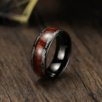 Wooden Viking Ring-Norse Ring
