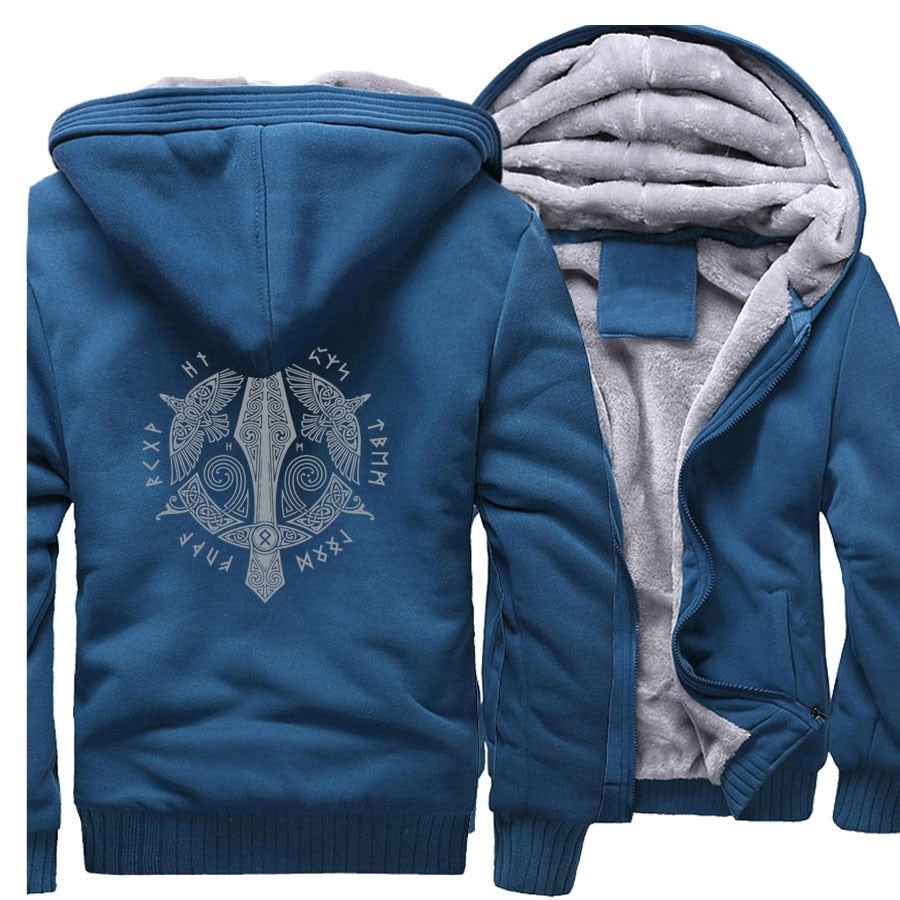 Viking Hoodie With Odin's Gungnir Print