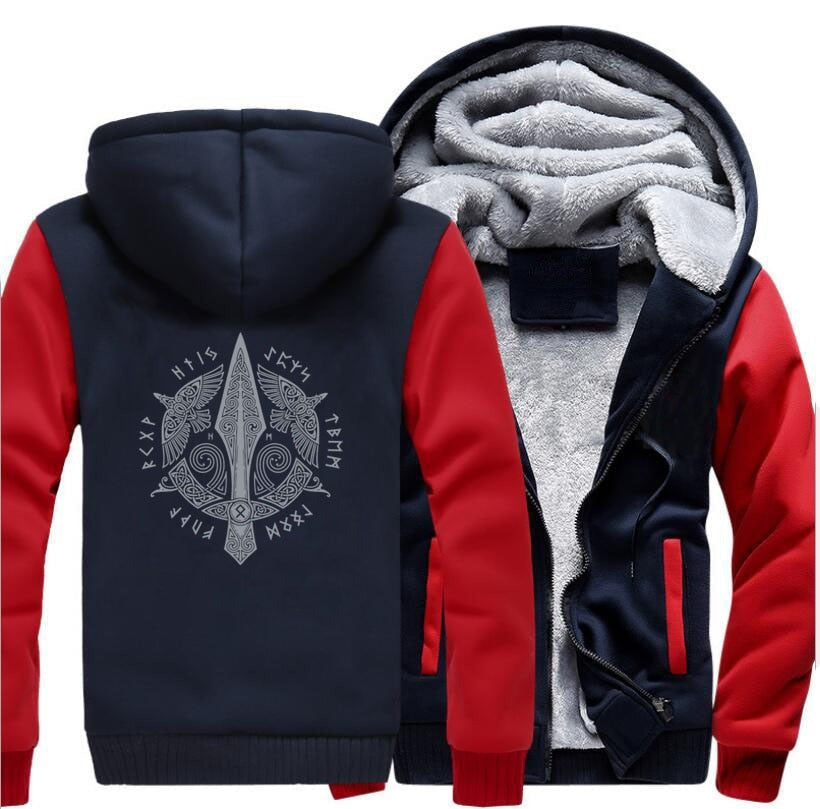 Viking Hoodie With Odin's Gungnir Print