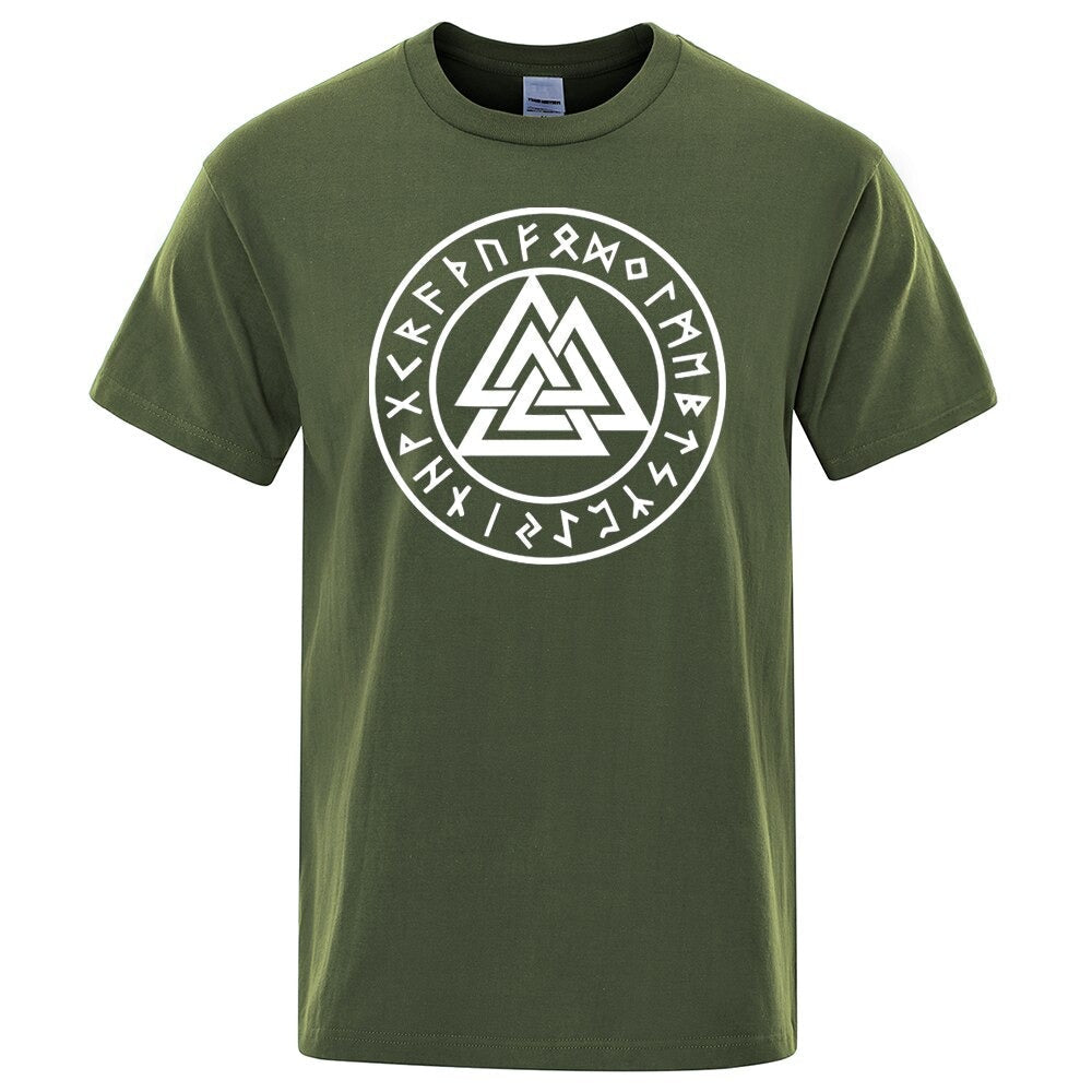 Wikinger T-Shirt - Valknut Runenkreis