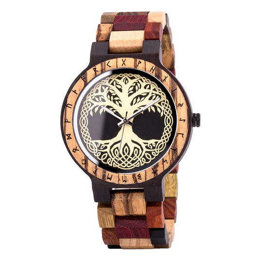 Yggdrasil Tree Of Life Wooden Viking Watch