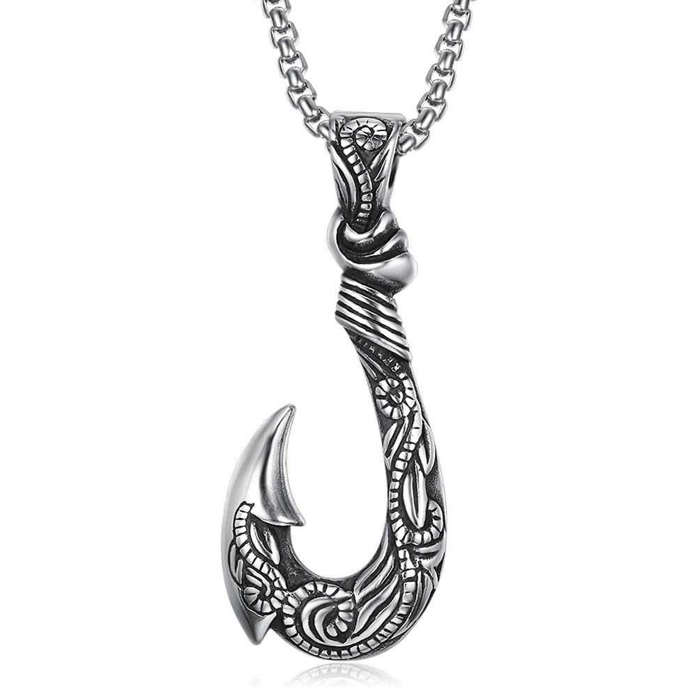 Viking Necklace Featuring A Fish Hook Pendant